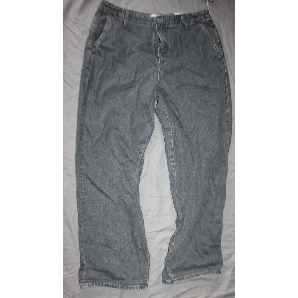 Universal Thread Women High-Rise Relaxed Straight NonStretch Jeans Size 16 Black
